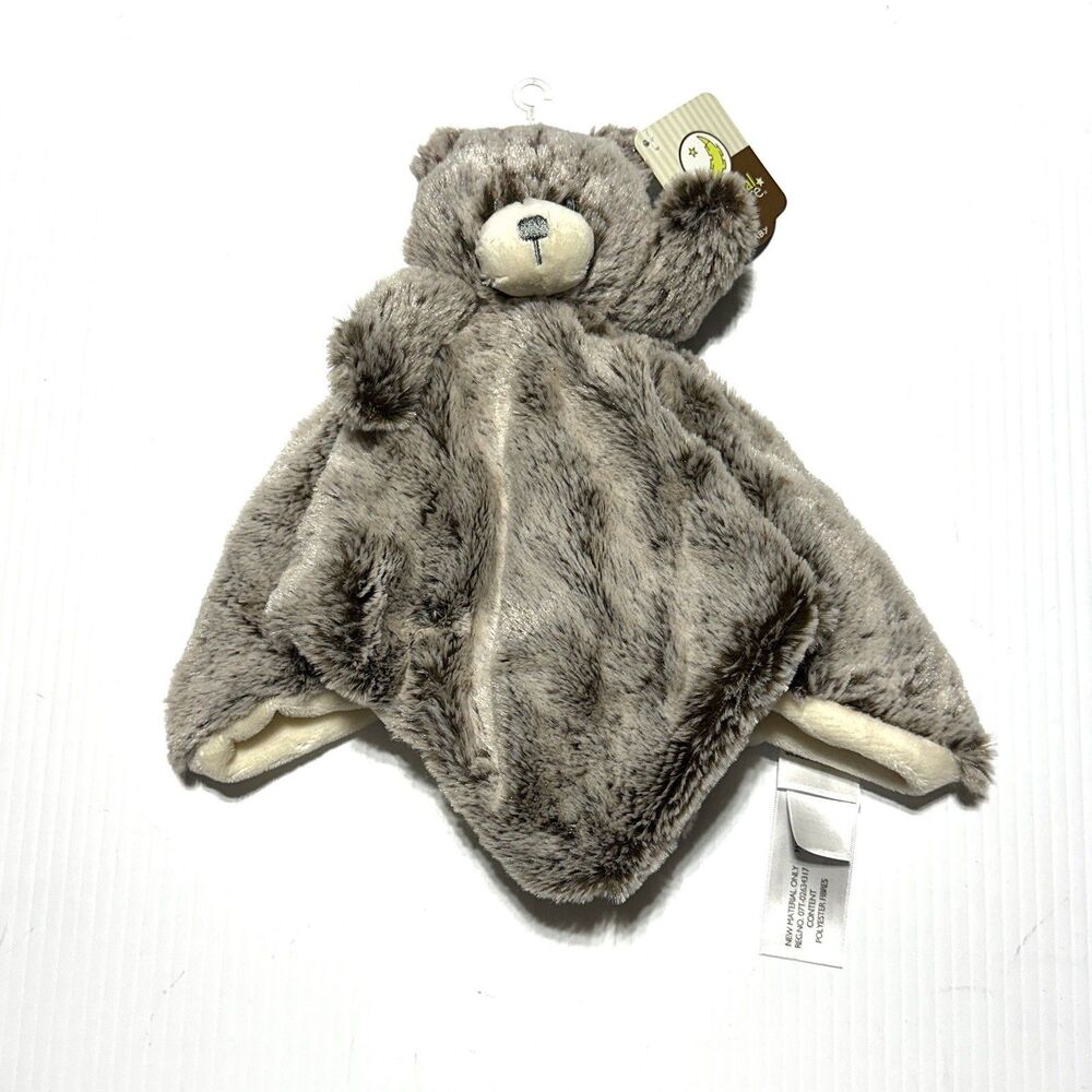 Teddy Bear Plush Lovey Security Blanket Baby Shower Gift Brown Small 12” NWT